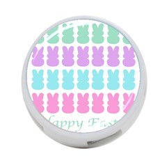 Happy Easter Rabbit Color Green Purple Blue Pink 4-port Usb Hub (one Side) by Mariart