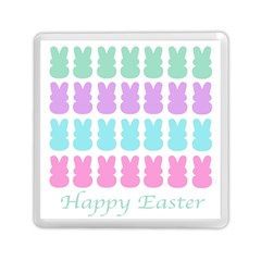 Happy Easter Rabbit Color Green Purple Blue Pink Memory Card Reader (square)  by Mariart