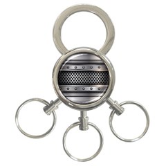 Iron Content Hole Mix Polka Dot Circle Silver 3-ring Key Chains by Mariart