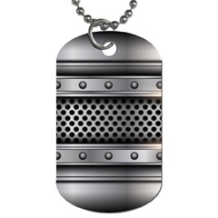 Iron Content Hole Mix Polka Dot Circle Silver Dog Tag (one Side) by Mariart