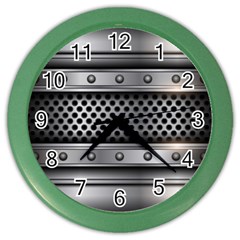 Iron Content Hole Mix Polka Dot Circle Silver Color Wall Clocks by Mariart