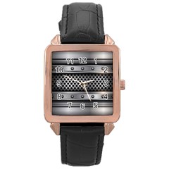 Iron Content Hole Mix Polka Dot Circle Silver Rose Gold Leather Watch  by Mariart