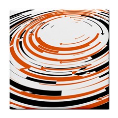 Hole Black Orange Arrow Tile Coasters by Mariart