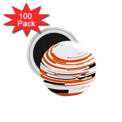 Hole Black Orange Arrow 1 75  Magnets (100 Pack) 