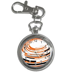 Hole Black Orange Arrow Key Chain Watches by Mariart