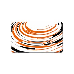 Hole Black Orange Arrow Magnet (name Card) by Mariart