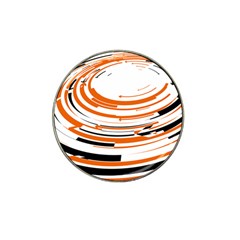 Hole Black Orange Arrow Hat Clip Ball Marker (4 Pack) by Mariart