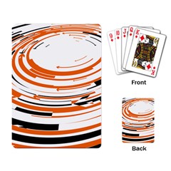 Hole Black Orange Arrow Playing Card by Mariart