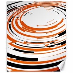 Hole Black Orange Arrow Canvas 8  X 10  by Mariart