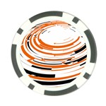 Hole Black Orange Arrow Poker Chip Card Guard (10 pack) Front