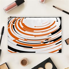 Hole Black Orange Arrow Cosmetic Bag (large)  by Mariart