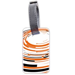 Hole Black Orange Arrow Luggage Tags (two Sides) by Mariart