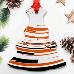 Hole Black Orange Arrow Christmas Tree Ornament (two Sides) by Mariart