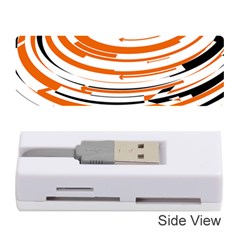 Hole Black Orange Arrow Memory Card Reader (stick)  by Mariart