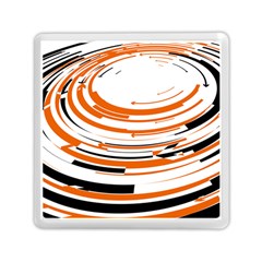 Hole Black Orange Arrow Memory Card Reader (square)  by Mariart