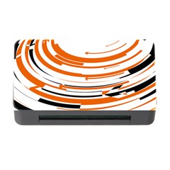 Hole Black Orange Arrow Memory Card Reader With Cf by Mariart