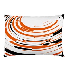 Hole Black Orange Arrow Pillow Case (two Sides) by Mariart