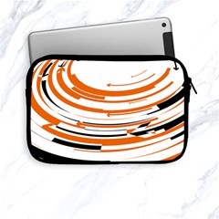 Hole Black Orange Arrow Apple Ipad Mini Zipper Cases by Mariart