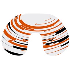 Hole Black Orange Arrow Travel Neck Pillows by Mariart