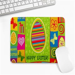 Happy Easter Butterfly Love Flower Floral Color Rainbow Large Mousepads by Mariart