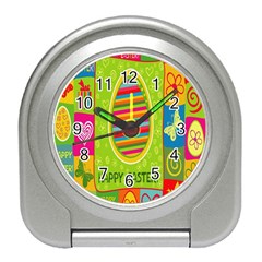 Happy Easter Butterfly Love Flower Floral Color Rainbow Travel Alarm Clocks