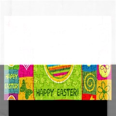 Happy Easter Butterfly Love Flower Floral Color Rainbow Rectangular Jigsaw Puzzl by Mariart