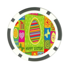 Happy Easter Butterfly Love Flower Floral Color Rainbow Poker Chip Card Guard by Mariart