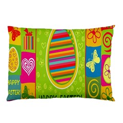 Happy Easter Butterfly Love Flower Floral Color Rainbow Pillow Case by Mariart