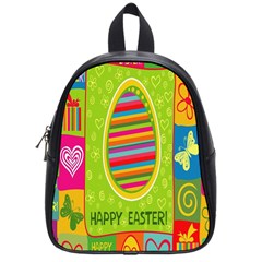 Happy Easter Butterfly Love Flower Floral Color Rainbow School Bags (small)  by Mariart