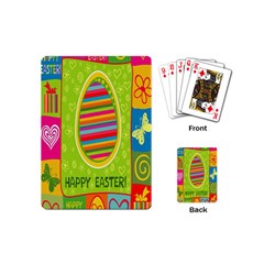 Happy Easter Butterfly Love Flower Floral Color Rainbow Playing Cards (mini)  by Mariart