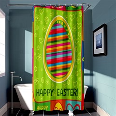 Happy Easter Butterfly Love Flower Floral Color Rainbow Shower Curtain 36  X 72  (stall)  by Mariart