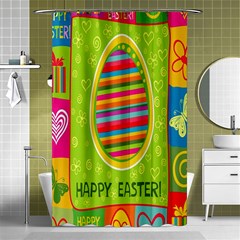 Happy Easter Butterfly Love Flower Floral Color Rainbow Shower Curtain 48  X 72  (small)  by Mariart