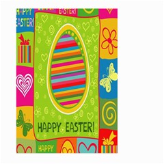 Happy Easter Butterfly Love Flower Floral Color Rainbow Large Garden Flag (two Sides) by Mariart