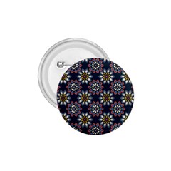 Floral Flower Star Blue 1 75  Buttons