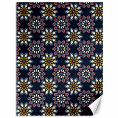 Floral Flower Star Blue Canvas 36  X 48   by Mariart