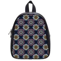 Floral Flower Star Blue School Bags (small)  by Mariart