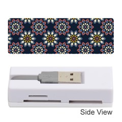 Floral Flower Star Blue Memory Card Reader (stick)  by Mariart