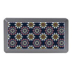 Floral Flower Star Blue Memory Card Reader (mini) by Mariart