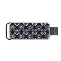 Floral Flower Star Blue Portable Usb Flash (two Sides) by Mariart