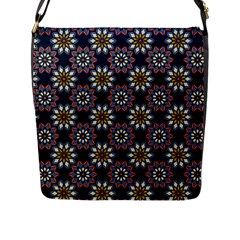 Floral Flower Star Blue Flap Messenger Bag (l)  by Mariart