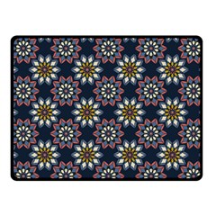 Floral Flower Star Blue Double Sided Fleece Blanket (small)  by Mariart