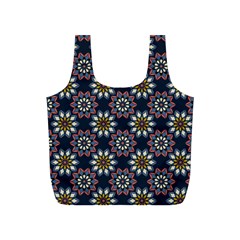 Floral Flower Star Blue Full Print Recycle Bags (s)  by Mariart