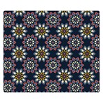 Floral Flower Star Blue Double Sided Flano Blanket (Small)  50 x40  Blanket Front