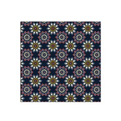 Floral Flower Star Blue Satin Bandana Scarf by Mariart