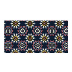 Floral Flower Star Blue Satin Wrap by Mariart