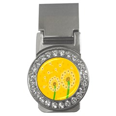 Leaf Flower Floral Sakura Love Heart Yellow Orange White Green Money Clips (cz)  by Mariart