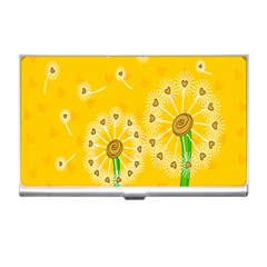 Leaf Flower Floral Sakura Love Heart Yellow Orange White Green Business Card Holders by Mariart