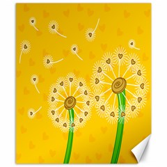 Leaf Flower Floral Sakura Love Heart Yellow Orange White Green Canvas 8  X 10  by Mariart