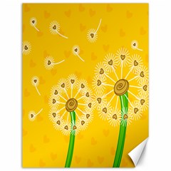 Leaf Flower Floral Sakura Love Heart Yellow Orange White Green Canvas 12  X 16   by Mariart