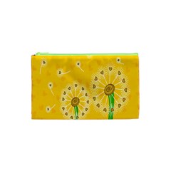 Leaf Flower Floral Sakura Love Heart Yellow Orange White Green Cosmetic Bag (xs) by Mariart